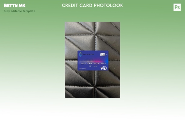 Модерен стил Азербејџан Amrahbank виза картичка photolook пред шаблон